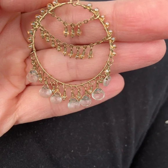 Hanging beaded earrings, bought at banana republic - Picture 4 of 4